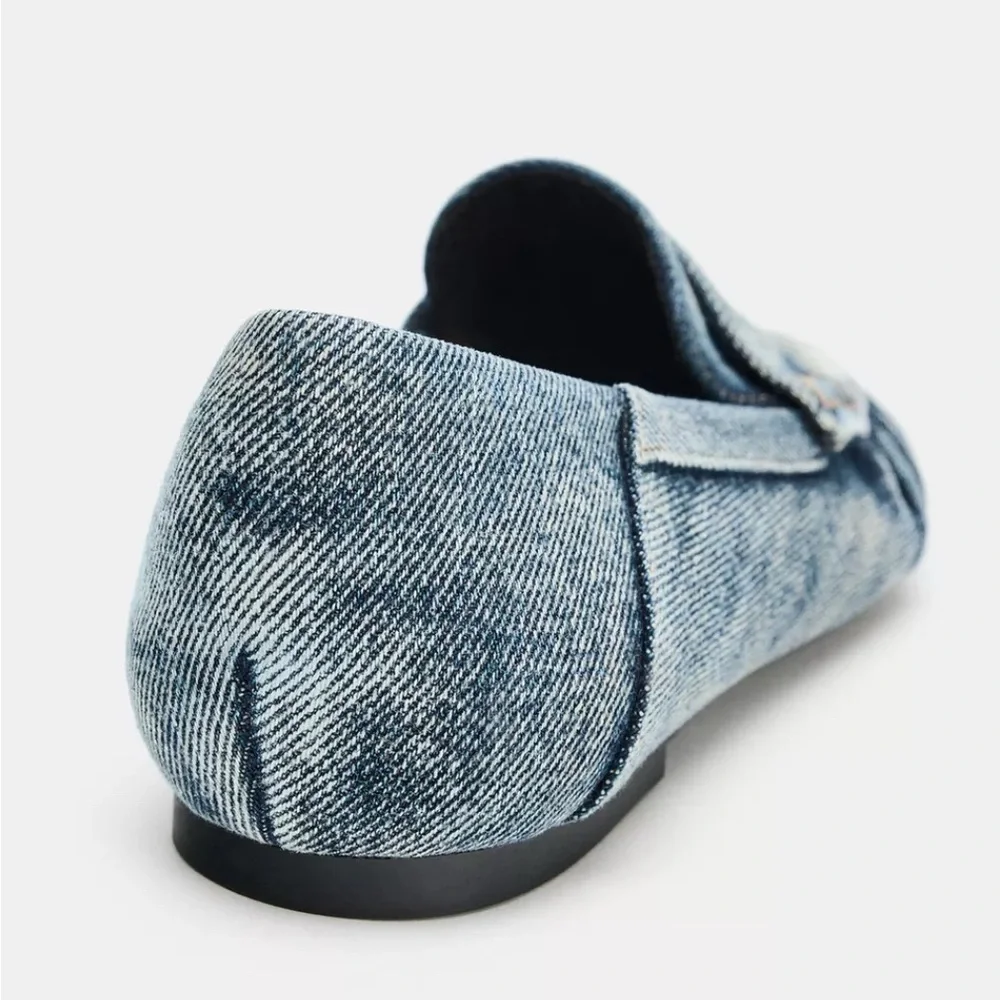 Absolutely stunning rare,unique denim loafers from famous Spanish designer7.5